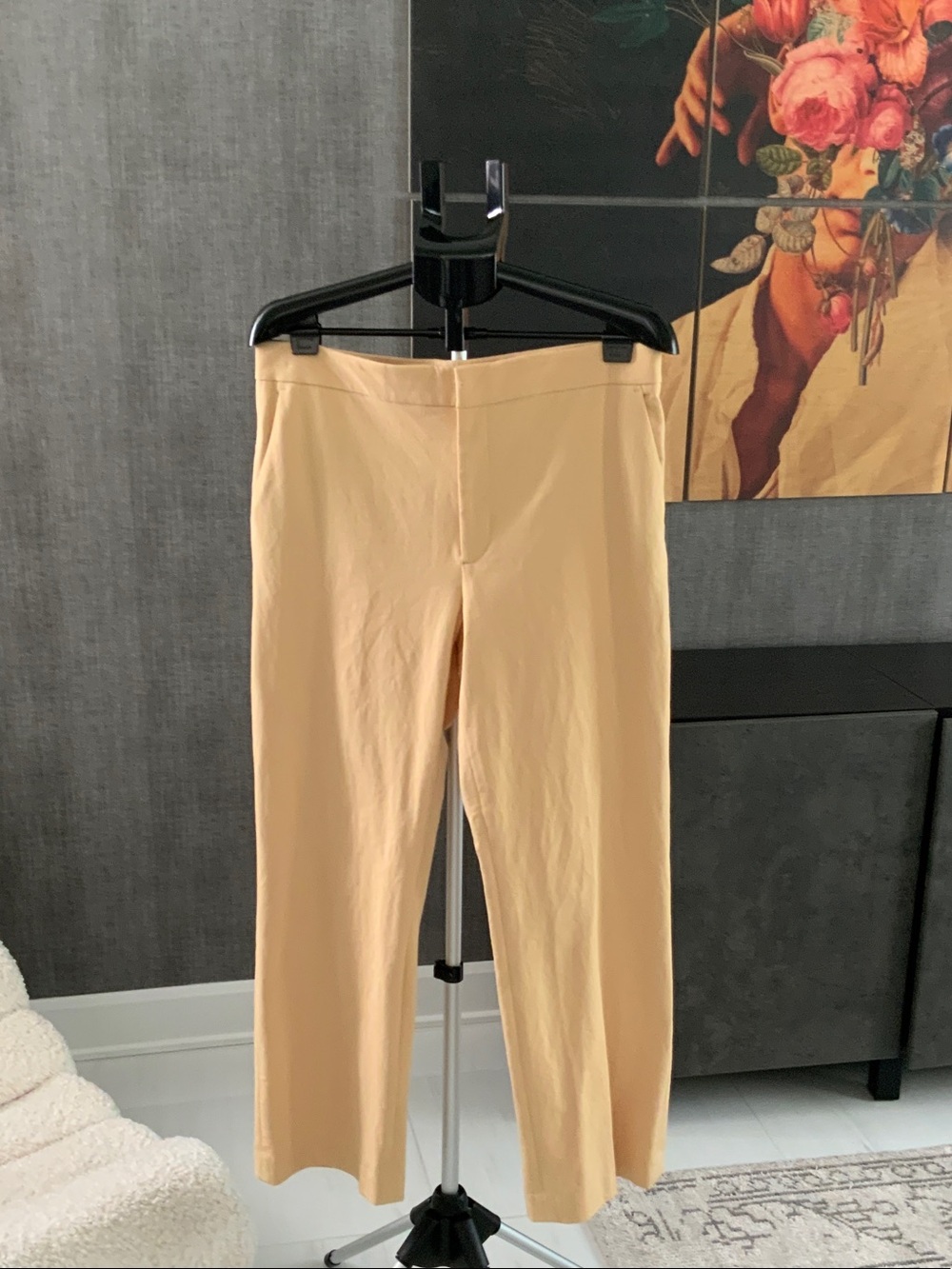 Club Monaco Women's Light mustard Wide-Leg Pants 12